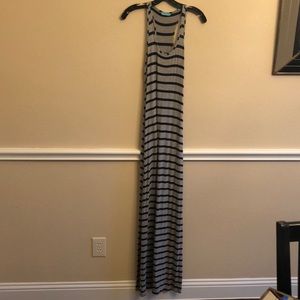 Gray and navy maxi dress-